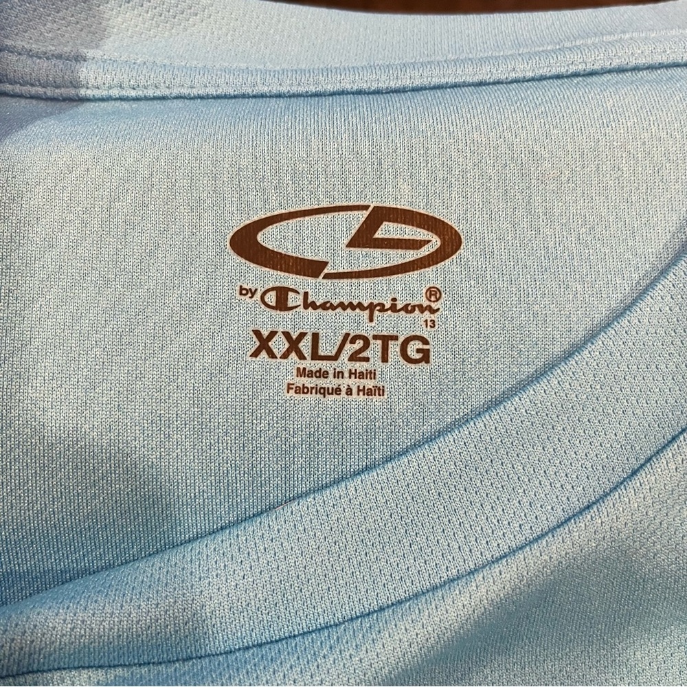 🐠NWT CHAMPION MEN’S DUODRY BLUE ATHLETIC SHIRT SIZE 2XL🐠 - Picture 7 of 7